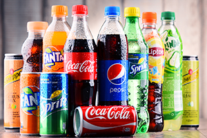Air knife covered typical beverage products