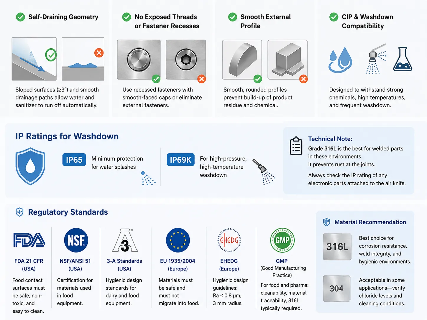 Stainless Steel Air Knife: Selection Guide for Hygienic Environments