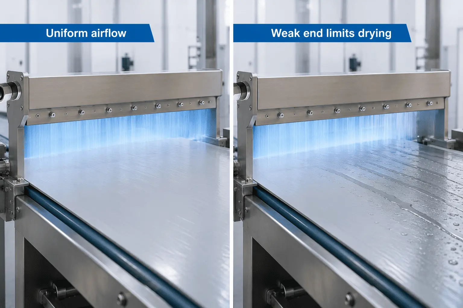 Why Air Knife Airflow Uniformity Matters in Industrial Drying